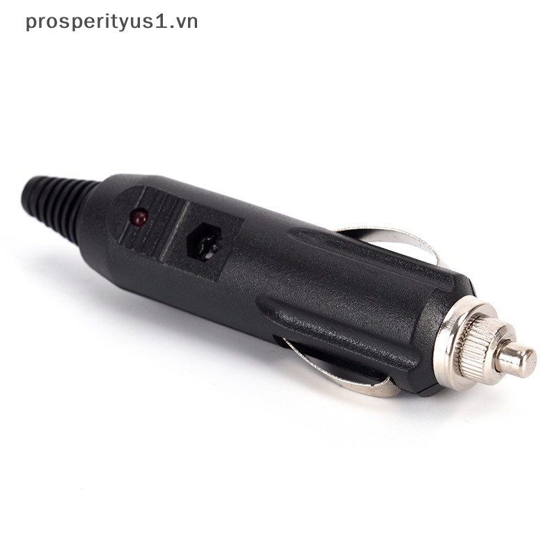 [prosperityus1] Bộ 5 Đầu Nối Ổ Cắm Xe Hơi 12V + Cầu Chì Đèn LED Đỏ