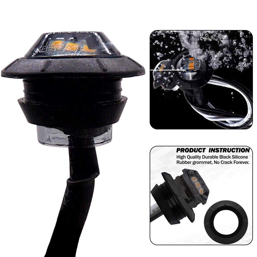 Bộ 10 Đèn LED 12V Màu Tím Chống Thấm Nước Và Bền Cho Xe Tải