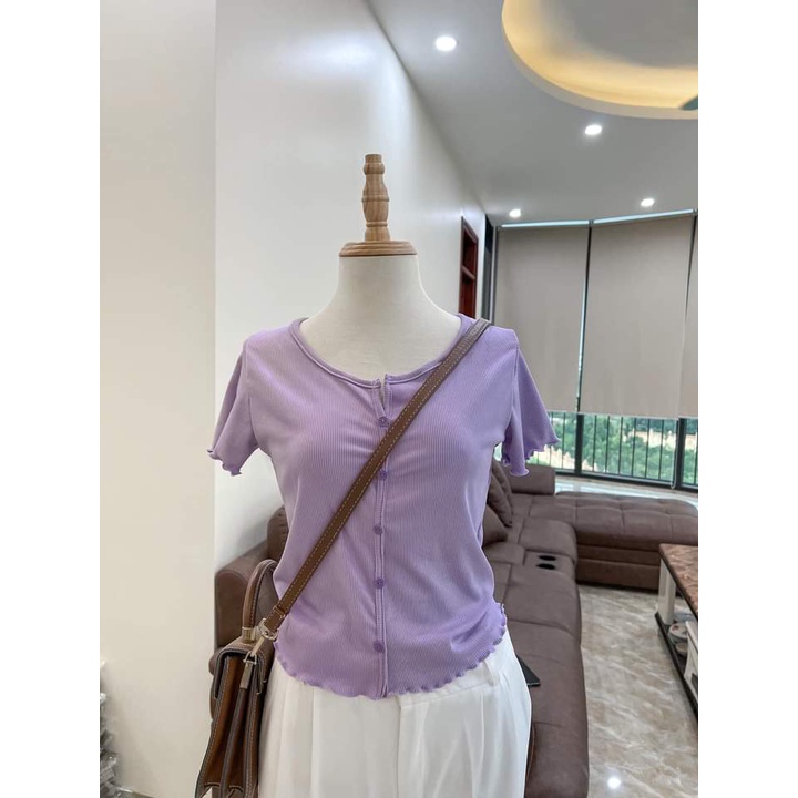 Áo thun nữ cộc tay cổ tròn dáng vừa chất liệu vải thun gân mềm mại, nhẹ mát, thấm hút mồ hôi, 100% anh thật tự chụp