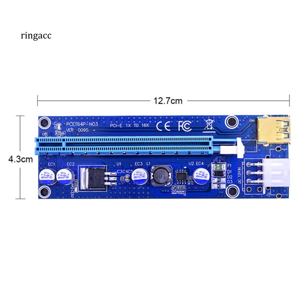 Cáp Mở Rộng PCI-E 1X Sang 16X 009s Tốc Độ Cao Usb 3.0 PCB