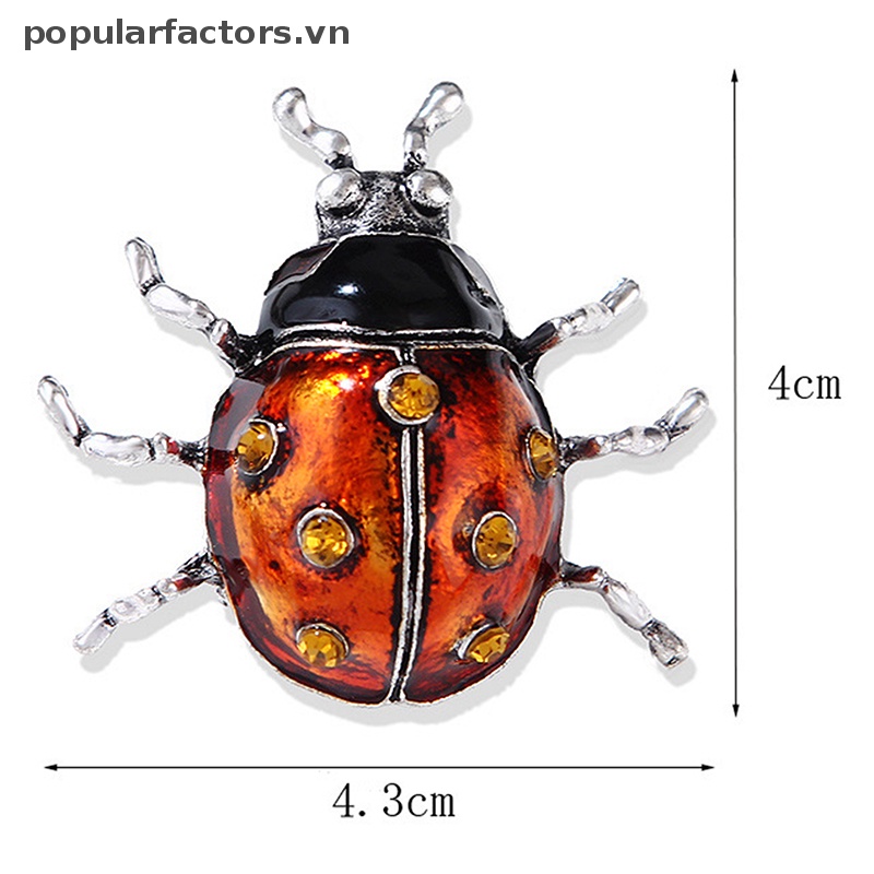 Ghim Cài Áo Hình Bọ Cánh Cứng Tráng Men Phong Cách Vintage
