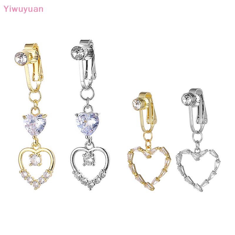 Khuyên Rốn Đính Đá Hình Trái Tim Thời Trang Mới Cho Nữ