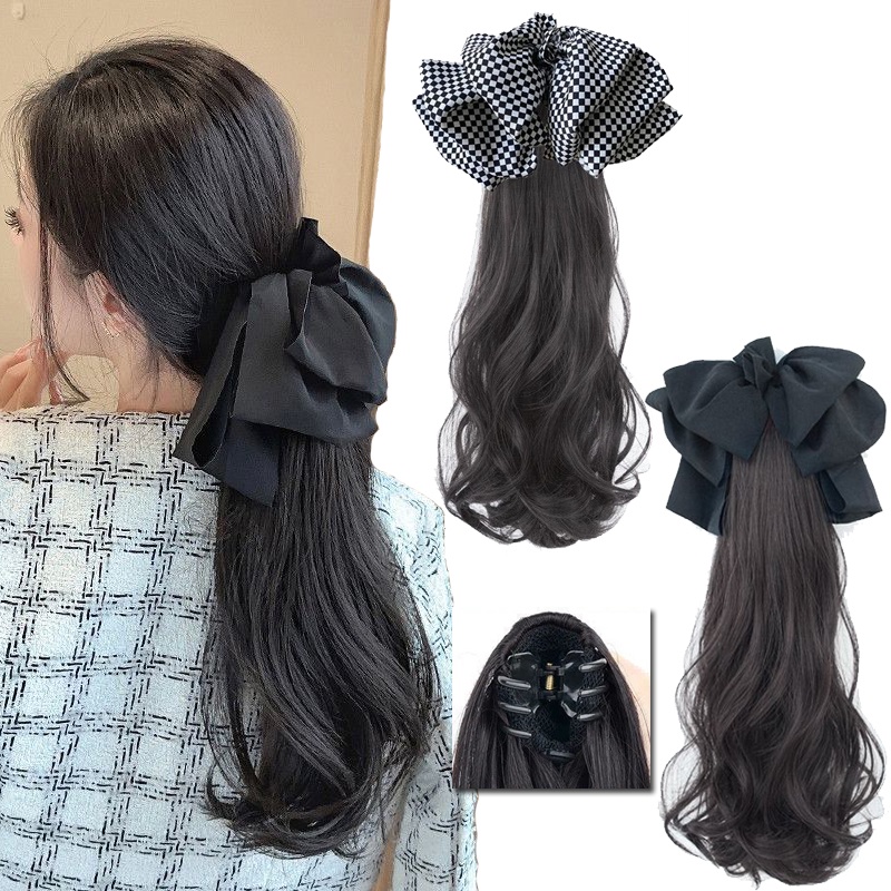 Tóc Giả Đuôi Ngựa 45cm Xoăn Tự Nhiên