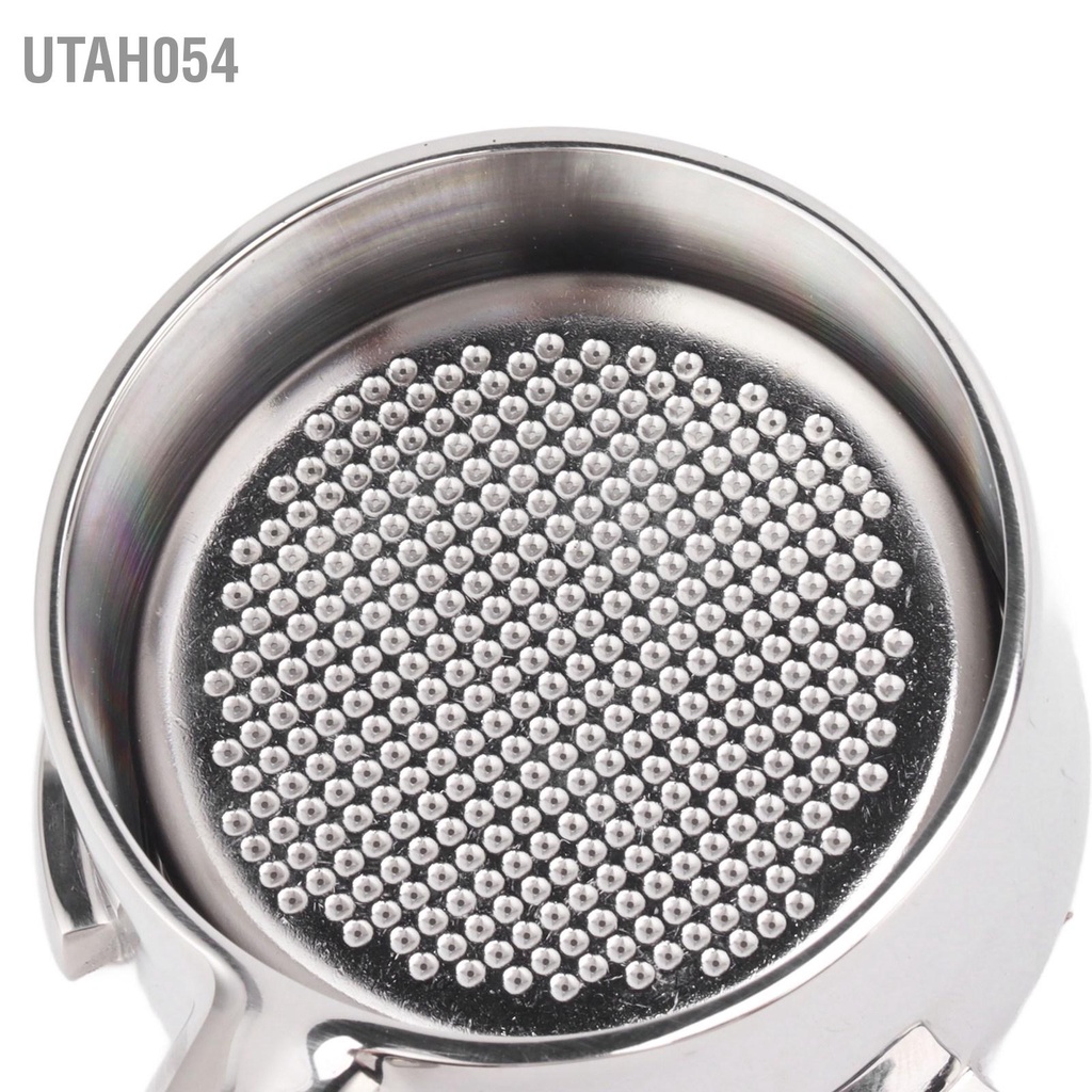 Utah054 51Mm 3 Tai Cà Phê Portafilter Có Giỏ Lọc Tay Cầm Bằng Gỗ Không Đáy Cho EC0680