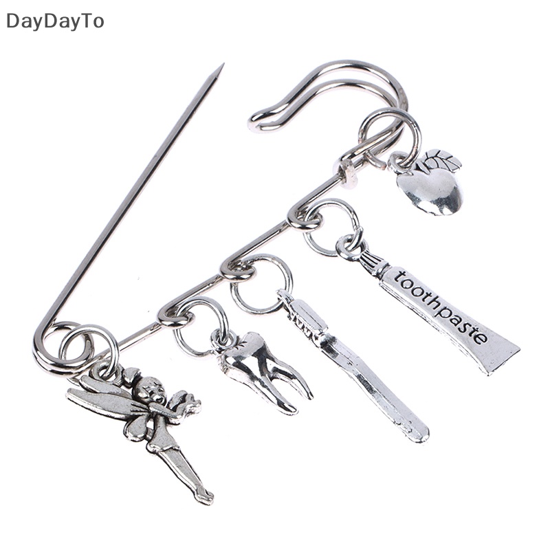 1 Huy Hiệu Cài Áo Hình Chiếc Răng Đính Đá Thời Trang