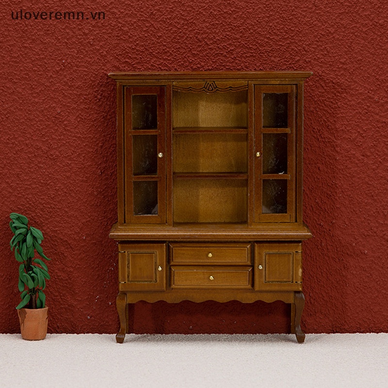 Uloveremn Mô Hình Nội Thất Phòng Ăn Hai Cửa Tỉ Lệ 1: 12 Trang Trí Nhà Búp Bê