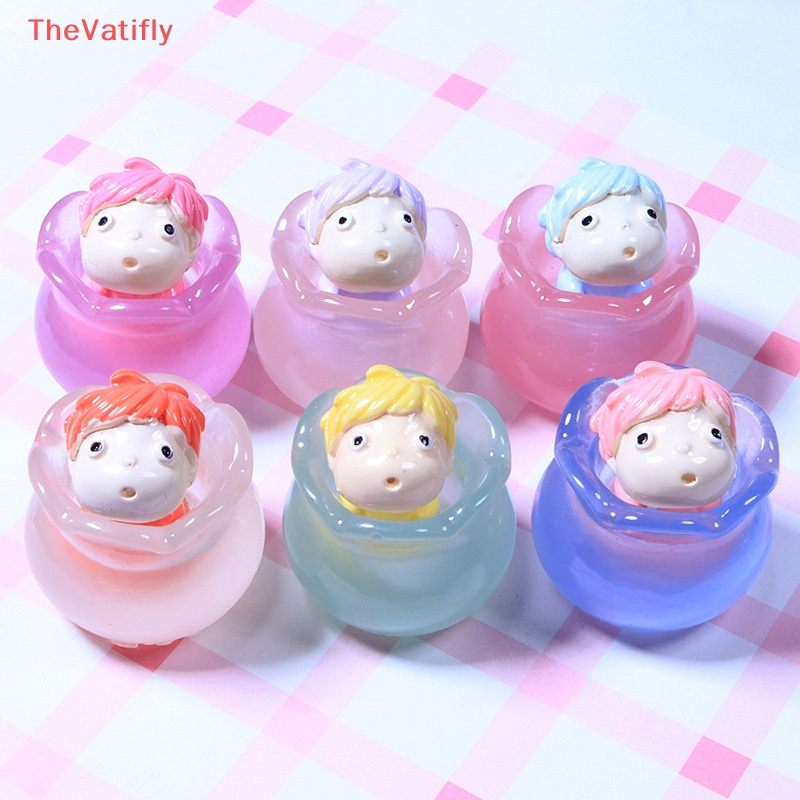 Mô Hình Nhân Vật Hoạt Hình Mini Bằng Nhựa Resin Phát Sáng Trang Sức