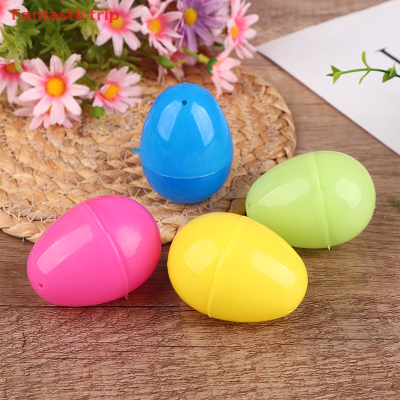 Bộ 10 Hộp Đựng Kẹo Bằng Nhựa Hình Trứng Phục Sinh Nhiều Màu Độc Đáo Trang Trí Nhà Cửa Diy Mới