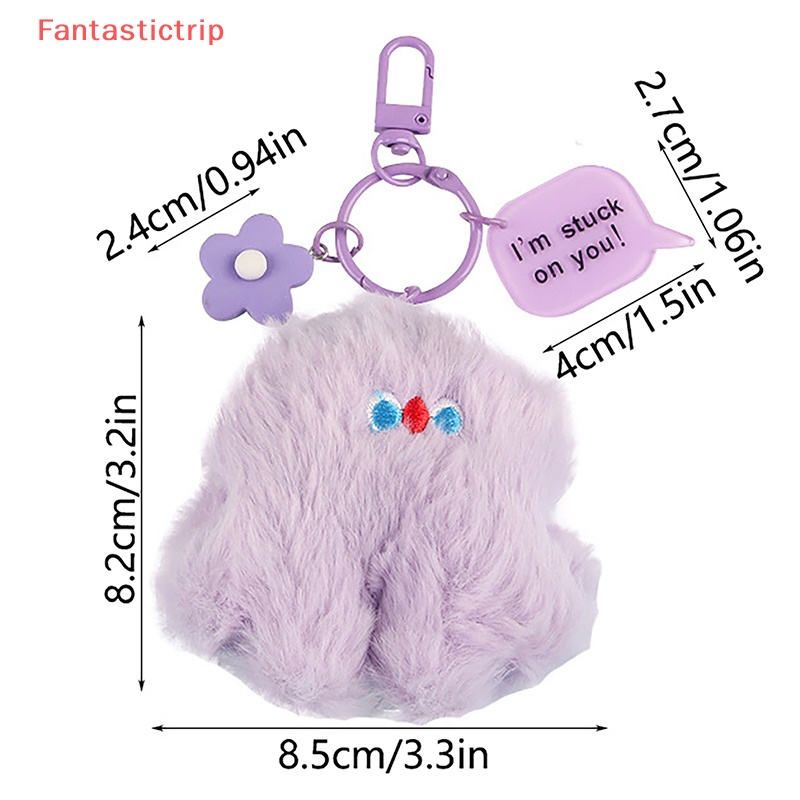 [Fantastictrip] Móc Khóa Hình Gà Nhồi Bông Hoạt Hình Dễ Thương Trang Trí Ba Lô Xe Hơi