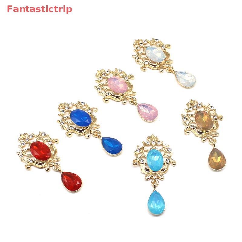 Nút Cài Áo Bằng Hợp Kim Đính Đá 46 * 26MM DIY