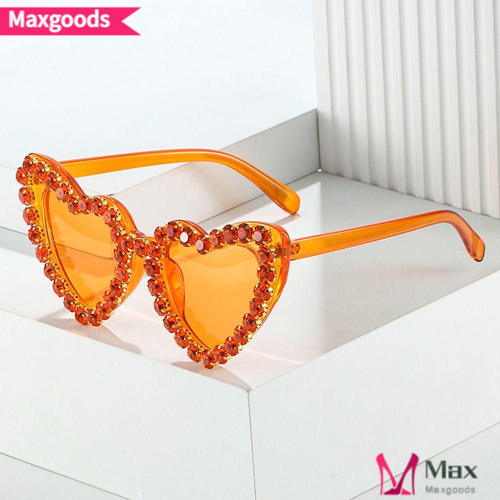 Kính Mát Hình Trái Tim Lấp Lánh Phong Cách Hip Hop Cho Nữ