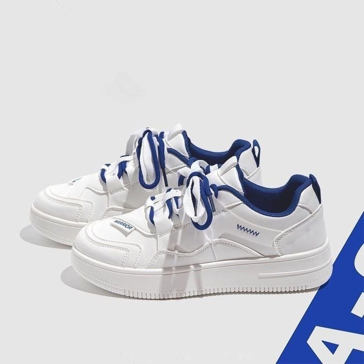 Giày Thể Thao Đế Dày Màu Trắng Xanh Phong Cách Hàn Quốc Thời Trang Cho Nữ