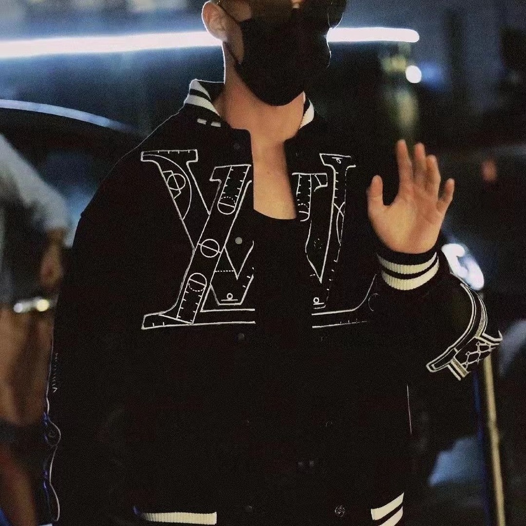 Áo Khoác Bóng Chày In logo louis vuitton Cá Tính Cho Nam Và Nữ