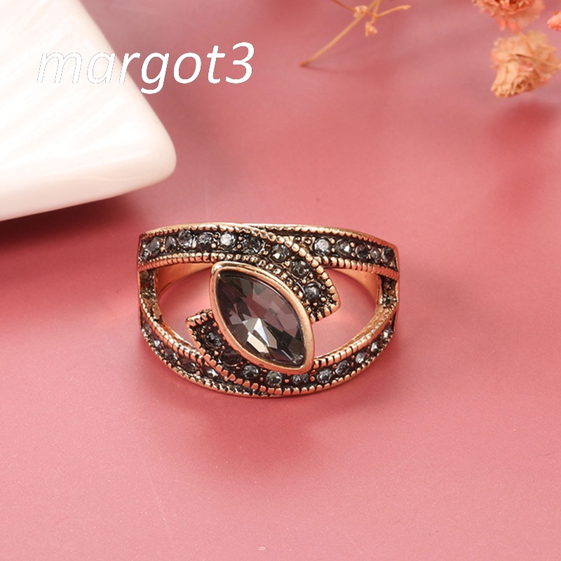 Nhẫn Đính Đá Mặt Trăng Màu Đen Sang Trọng Cho Nam Và Nữ