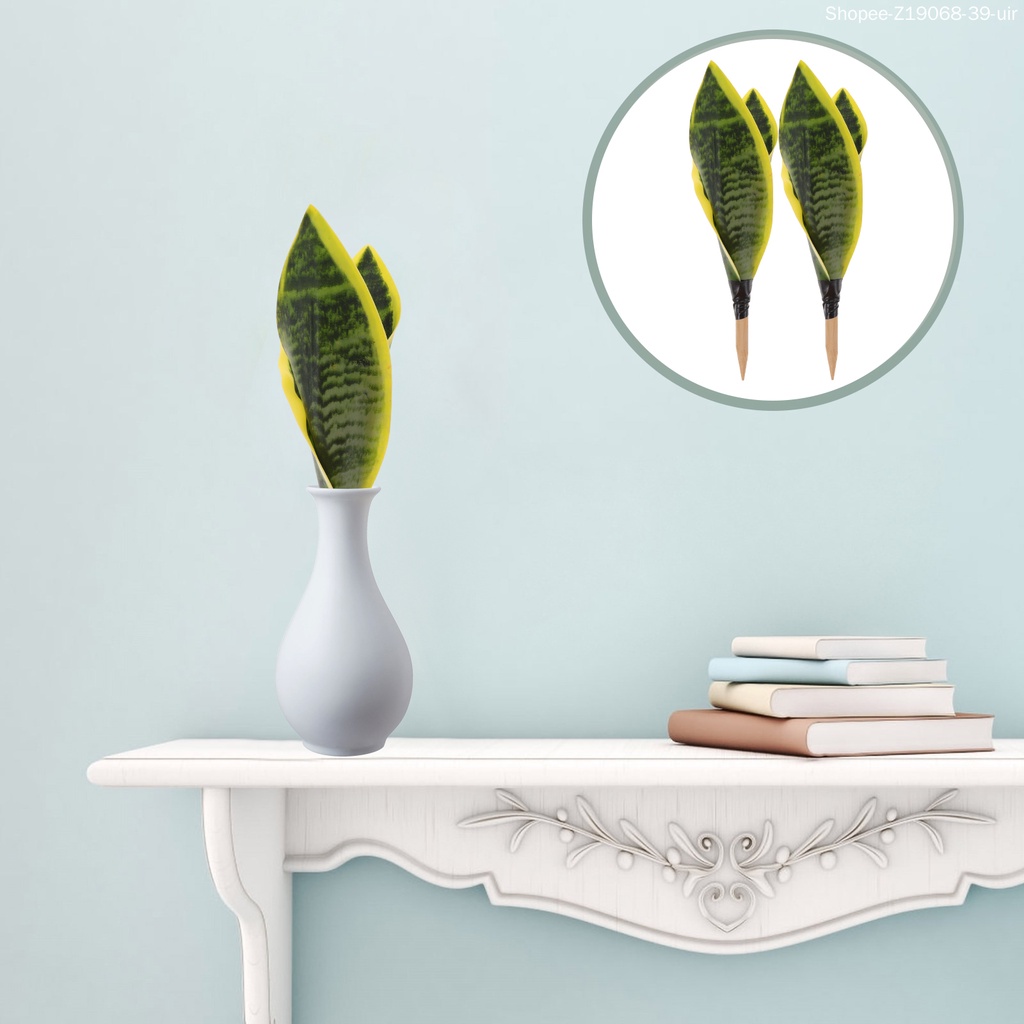 Bộ 2 Hổ Sansevieria Bằng Nhựa Peva Nhân Tạo Trang Trí Văn Phòng / Trong Nhà / Ngoài