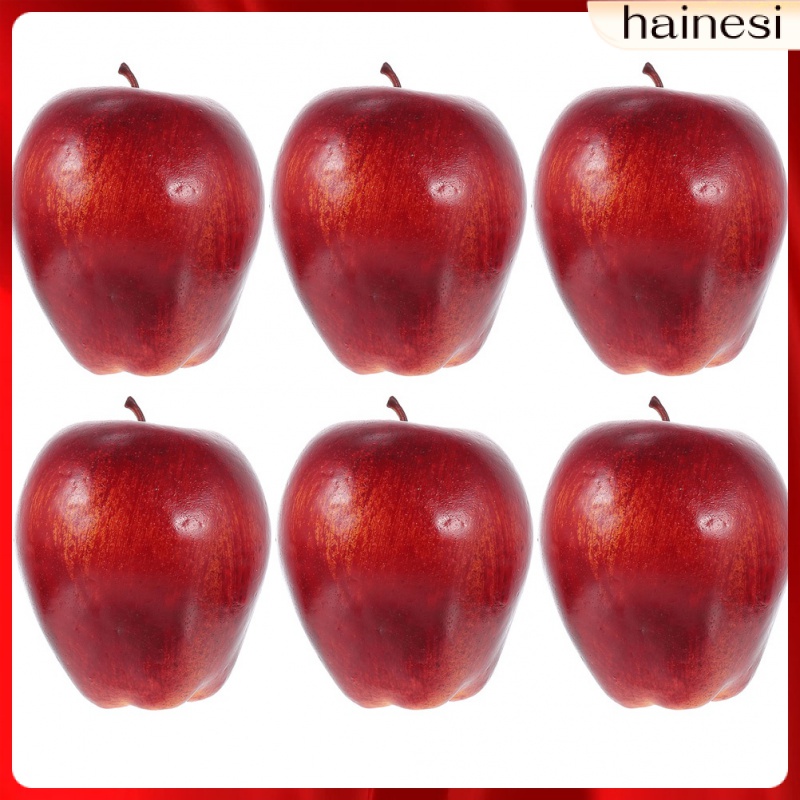 Para Mesa Simulation Red Snake Fruit Model Apples Models Fake 6 Pcs