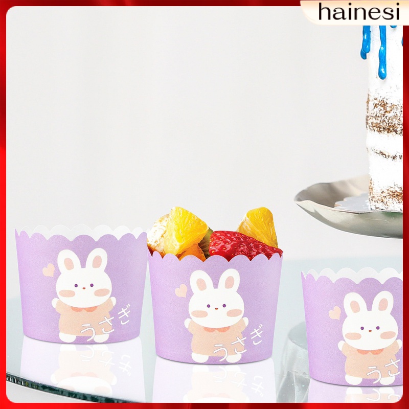 Set 100 Cốc Giấy Làm Bánh Cupcake / Cupcake Hình Thỏ / Trái Tim