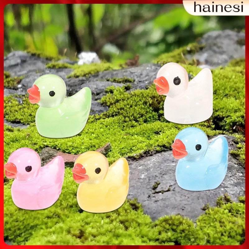 Set 50 Mô Hình Vịt Mini Phát Sáng Trang Trí Bánh Kem