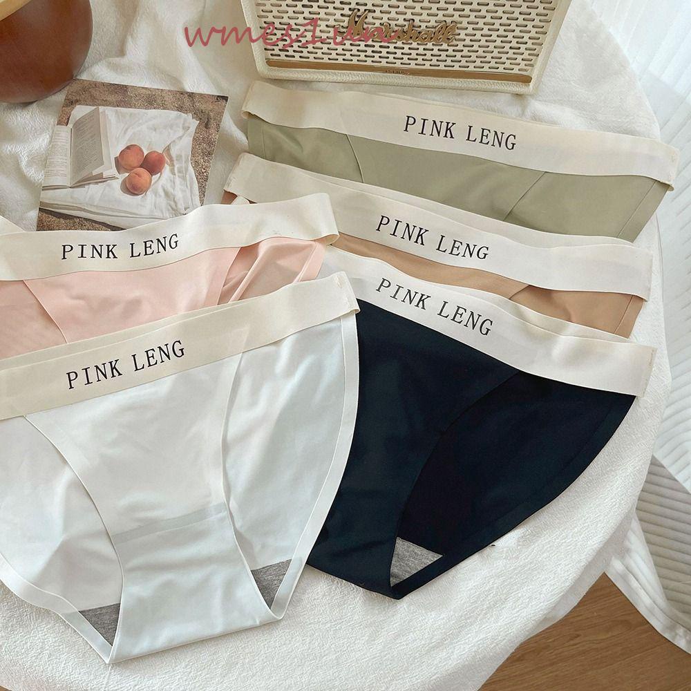 Quần Lót Lụa Nylon Cotton Mềm Mại Thoáng Khí Màu Trơn Lưng Thấp WMES15H