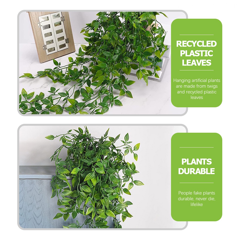 Set 2 Nhánh Lá Bạch Đàn Nhân Tạo Treo Trang Trí Trong Nhà