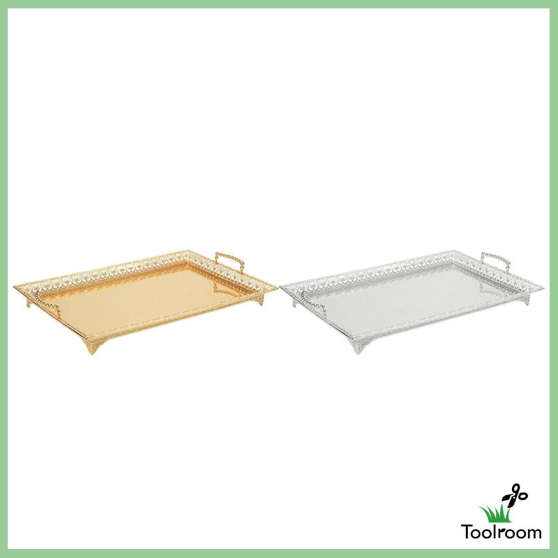 Khay Sắt Đựng Thức Ăn Có Tay Cầm Phong Cách Retro Thanh Lịch