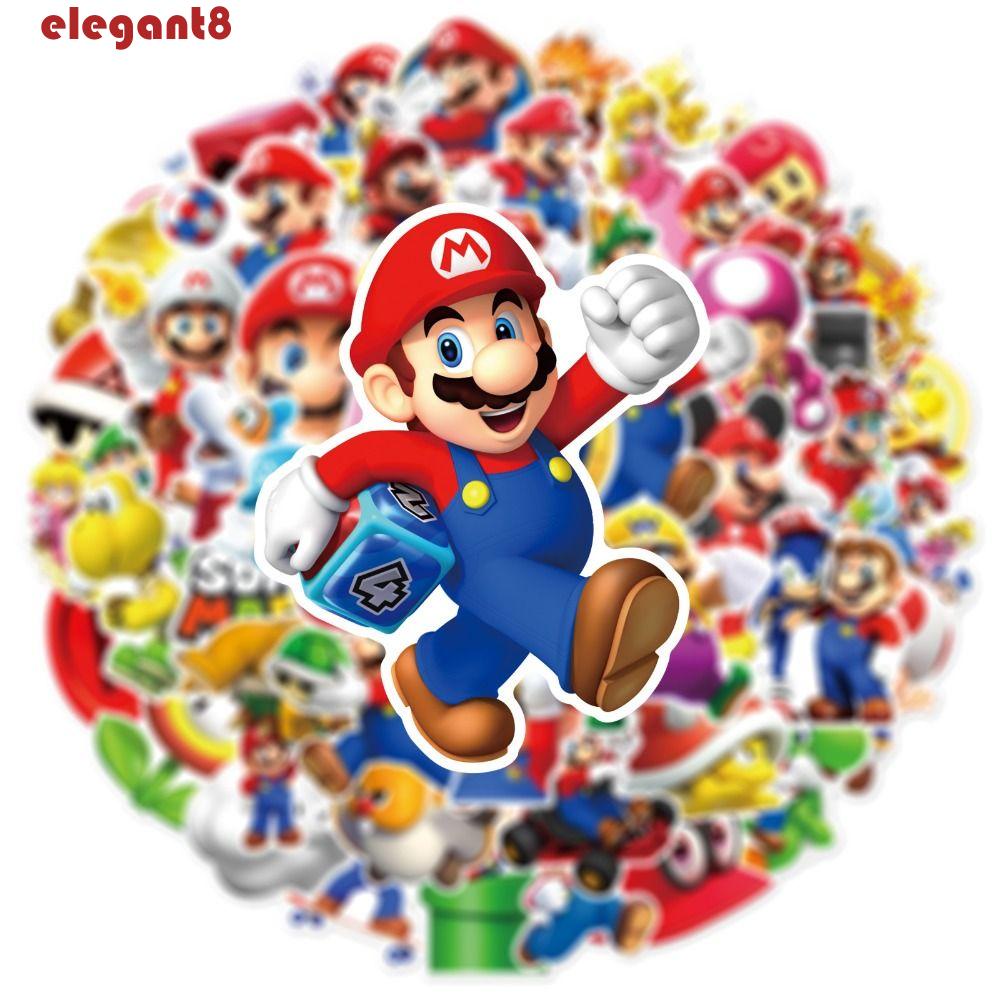 Miếng Dán Trang Trí Album / Điện Thoại / Ván Trượt Họa Tiết Marico Bros Kiểu Nhật Bản Dễ Thương DIY