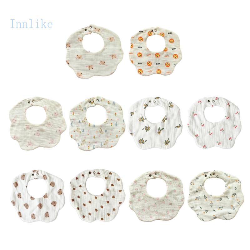 Yếm Ăn Dặm Họa Tiết Hoa Xinh Xắn Dành Cho Các Bé