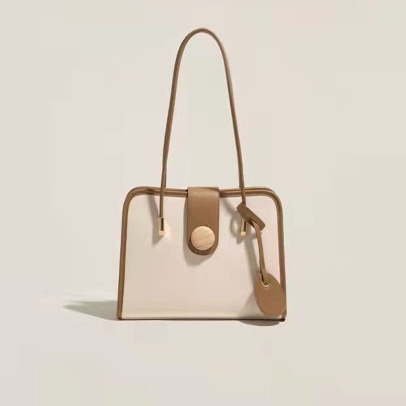 Ielgy Túi Xách tote Cỡ Lớn Kết Cấu Nút Gỗ Chất Lượng Cao Cho Nữ