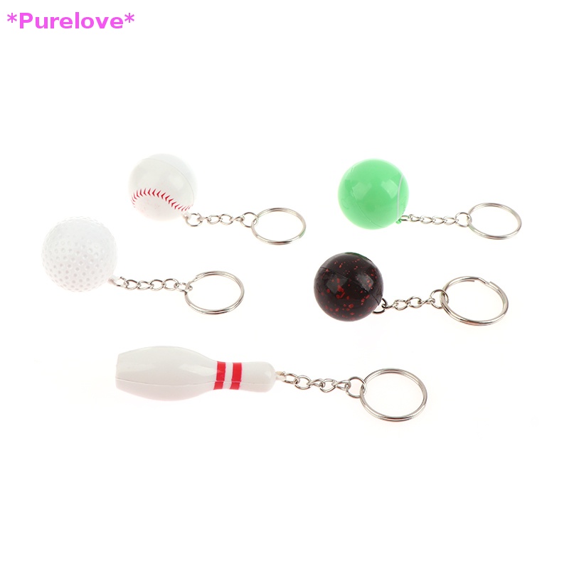 Móc Khóa Hình Quả Bóng Đá / Golf / Tennis Độc Đáo Mới