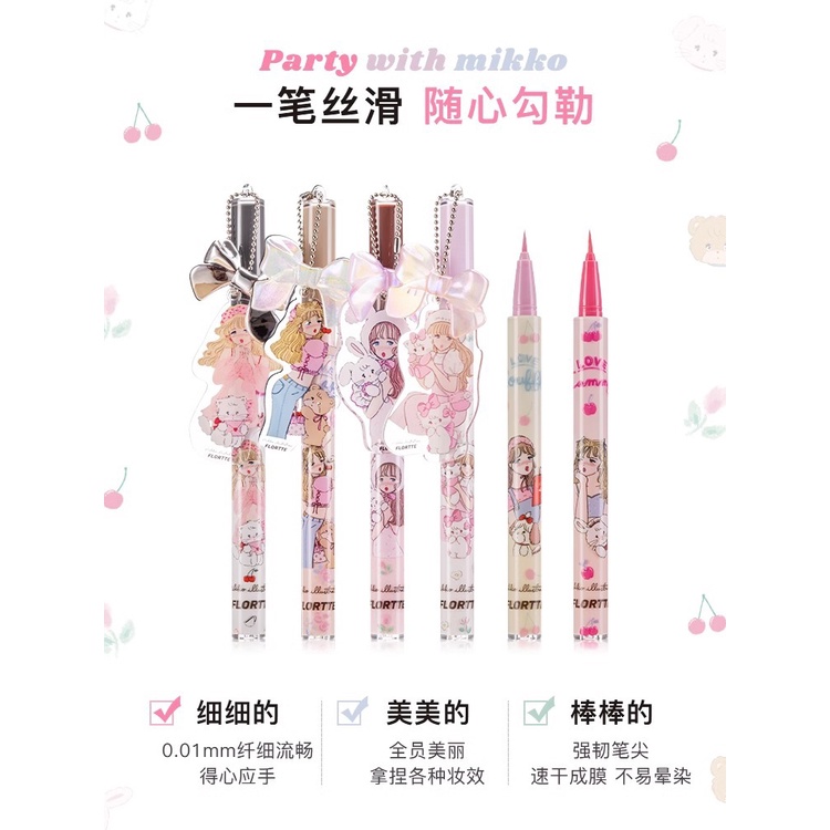 Bút Kẻ Mắt Chống Nước Mượt Mà Như Tơ Tằm Thương Hiệu FLORTTE MIKKO
