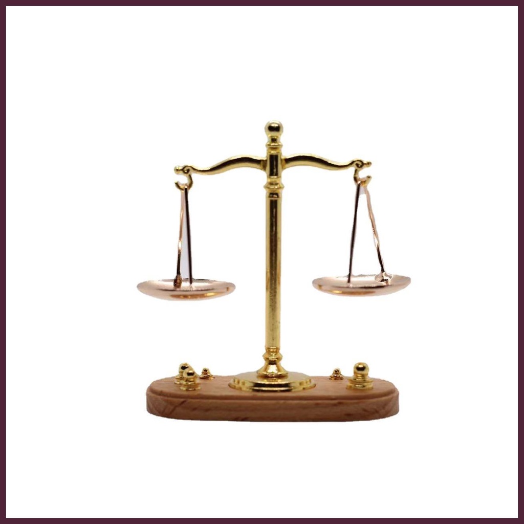 Mô Hình Cân Bằng Mini Bằng Hợp Kim Tỉ Lệ 1: 12 Dùng Trang Trí Nhà Búp Bê