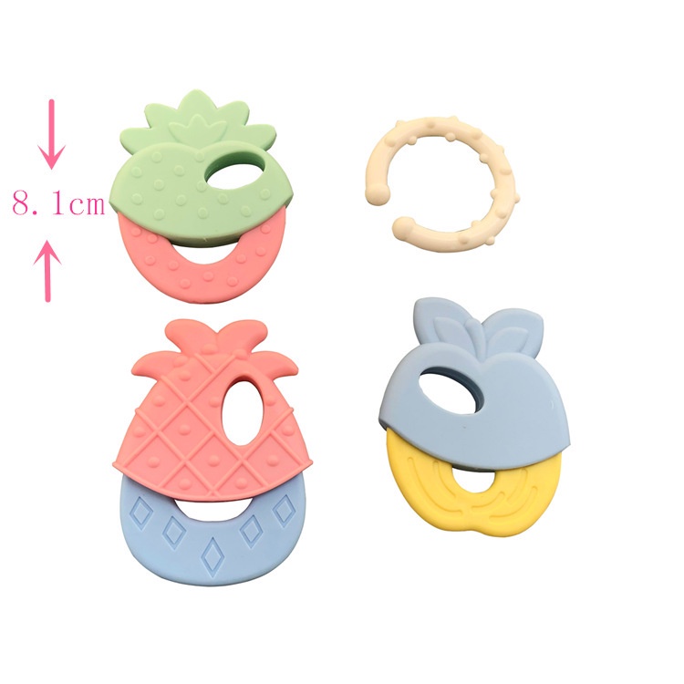 Đồ Chơi Ngậm Nướu Hình Trái Cây Bằng Silicone Dành Cho Trẻ Em