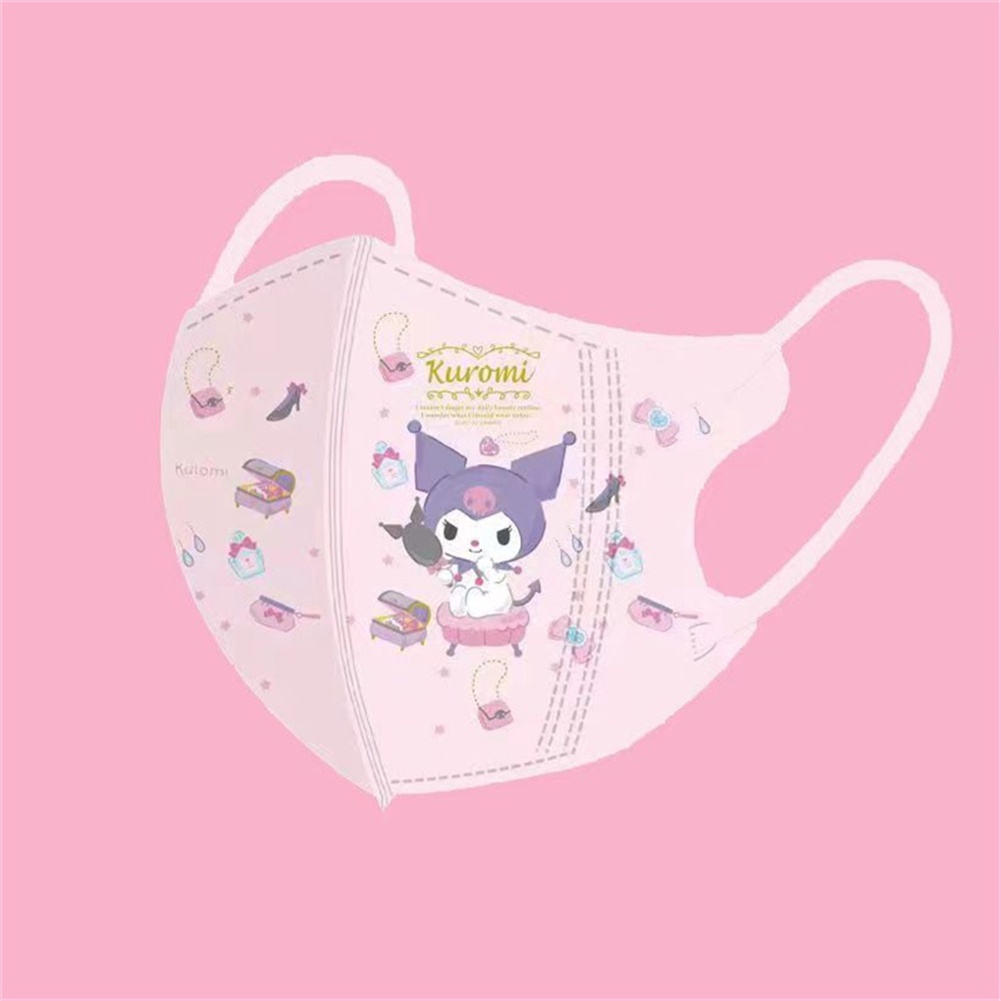 10 chiếc khẩu trang trẻ em 4-15 tuổi Bảo vệ mặt hoạt hình dễ thương Star Delu/lina Belle/cinnamoroll/hello Kitty/Little Pony Bao bì độc lập Flash12_vn