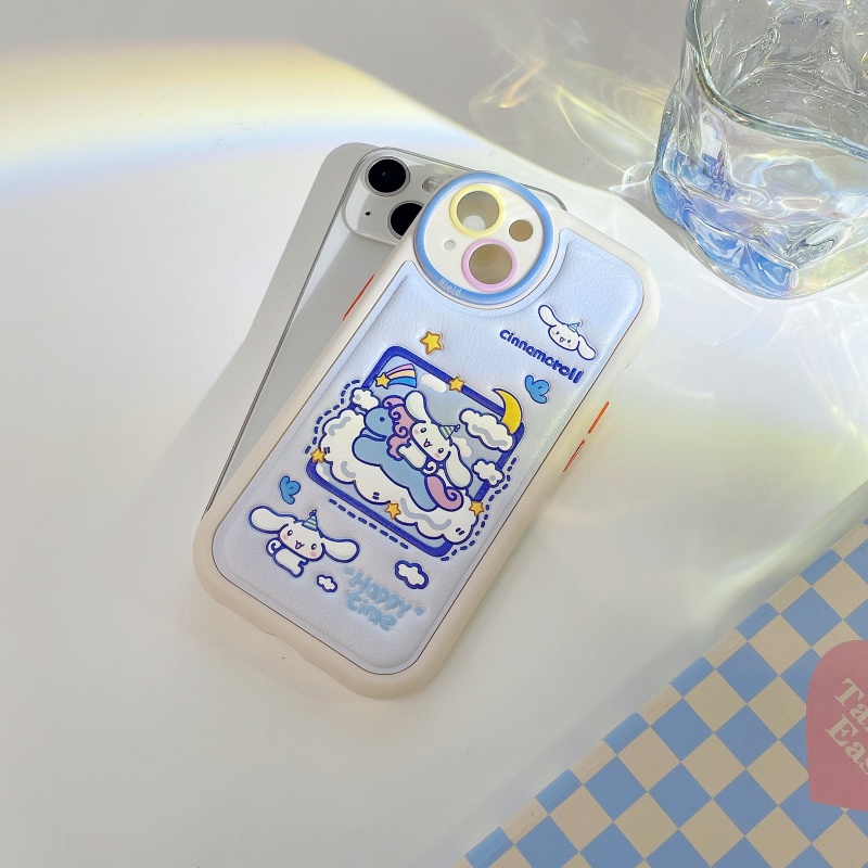 Ốp Điện Thoại Da Silicon Mềm Dày Dặn Hình Cún Cinnamon Chống Sốc / Rơi Cho iPhone 14 13 12 11 Pro Max 14 Plus