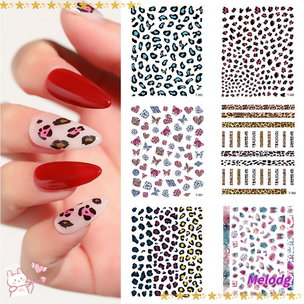 Miếng Dán Móng Tay Dạng Trượt In Họa Tiết Thú Thời Trang