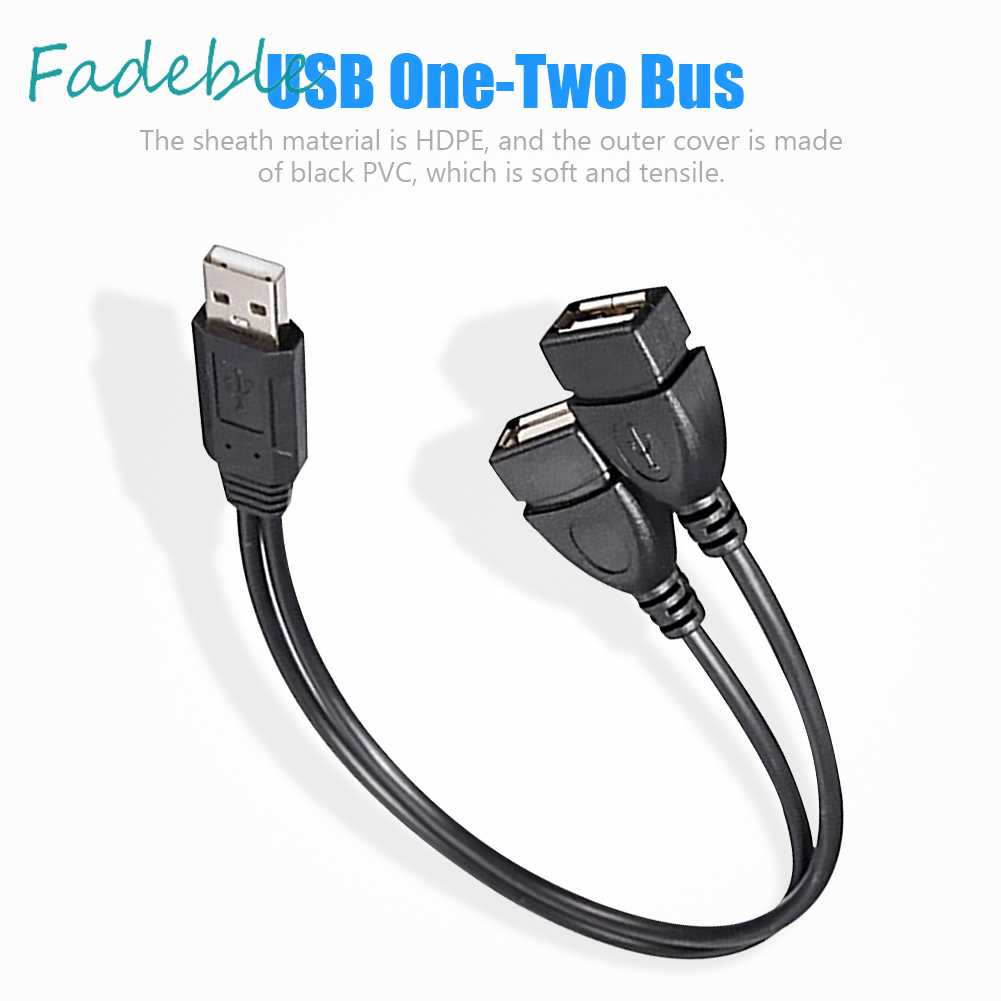 Dây Cáp Nối Dài 30cm USB2.0 Male Sang Dual USB Female