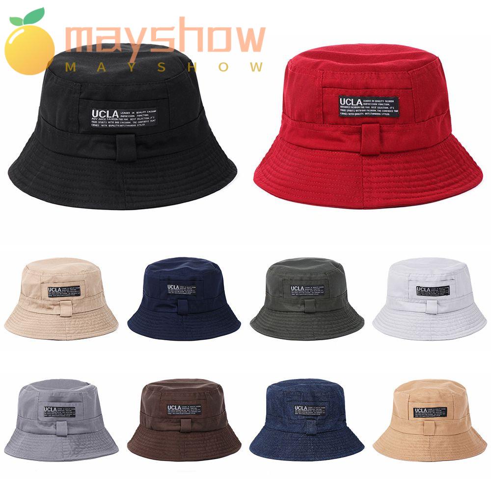 Mũ Bucket Chất Liệu Cotton Thêu Chữ Thời Trang Cho Nam Nữ