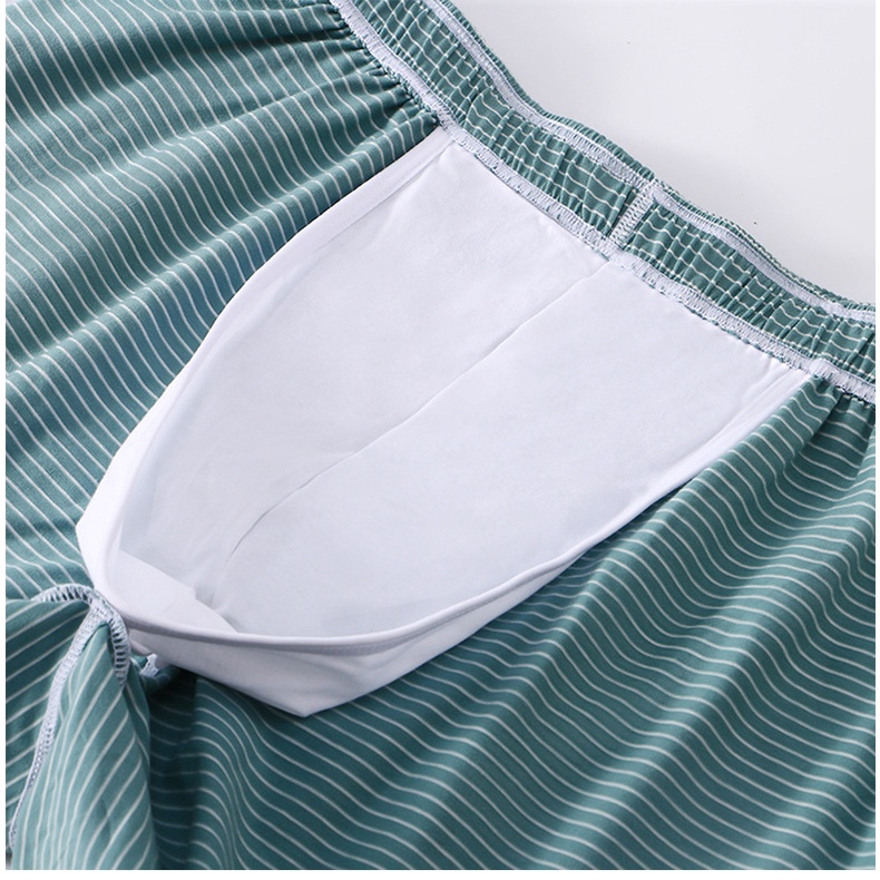 Quần Cotton Nguyên Chất Dáng Rộng Thoáng Khí Họa Tiết Kẻ Sọc Thời Trang Cho Nam 3062-JJK