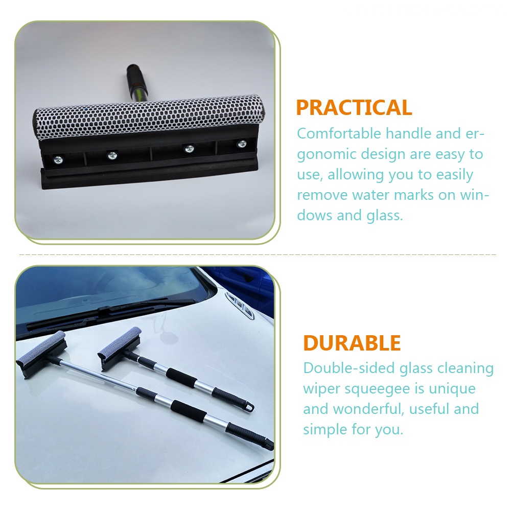 Dụng Cụ Cây Lau Cửa Kính Bằng Thép Không Gỉ Có Tay Cầm Tiện Lợi