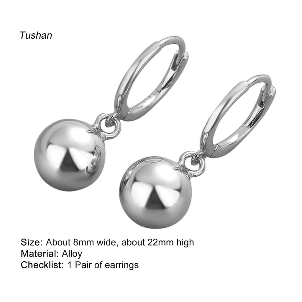 1 Đôi Bông Tai Dạng Vòng Màu Trơn Khối Lượng Nhẹ Dành Cho Nữ