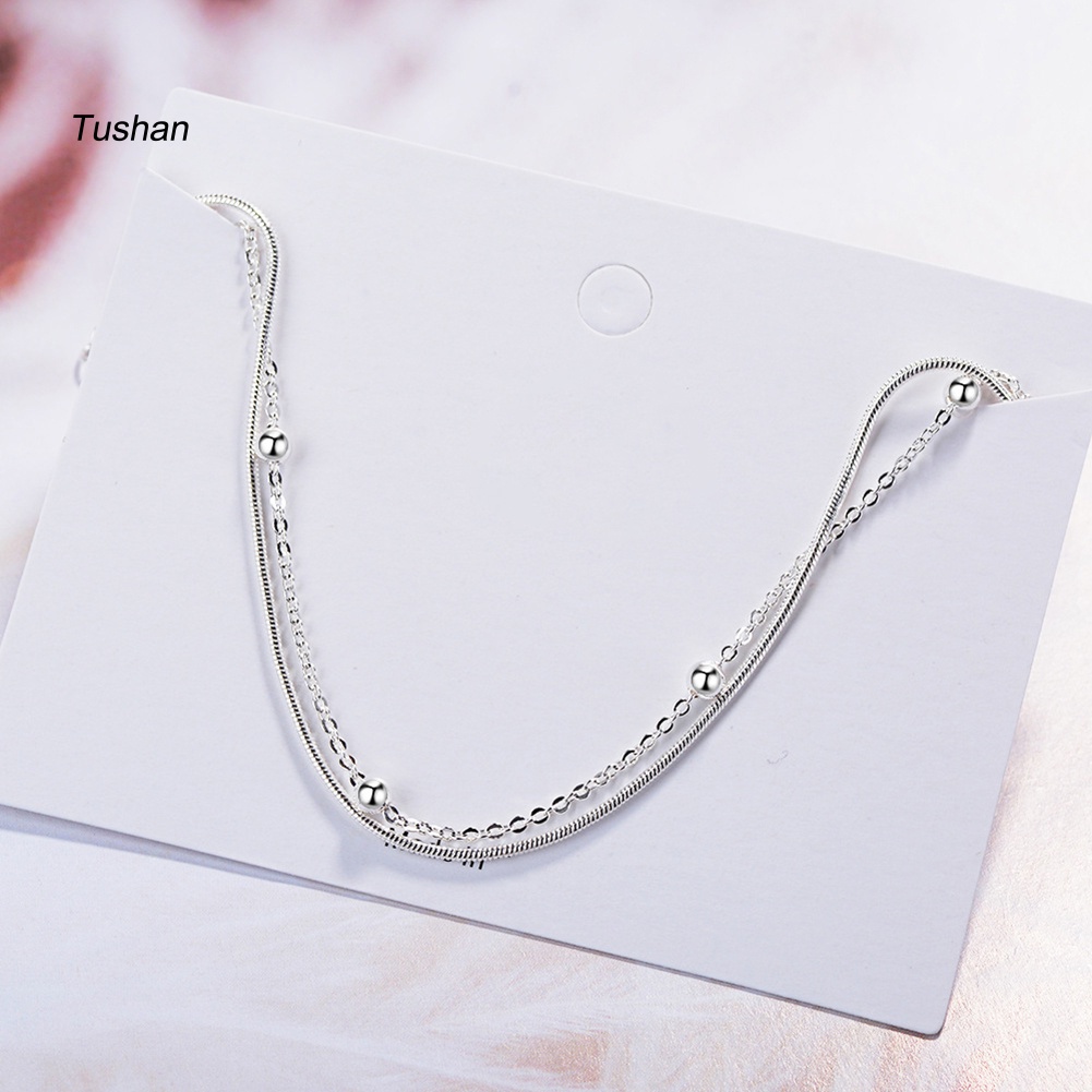 Vòng Tay Hạt Tròn Hai Lớp Phong Cách Vintage Nữ Tính