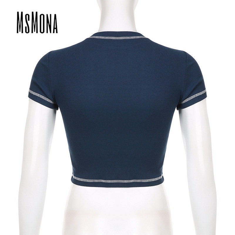 Áo Thun Ngắn Tay Cổ Tròn Màu Trơn Họa Tiết Hoa Thời Trang 2023 Cho Nữ