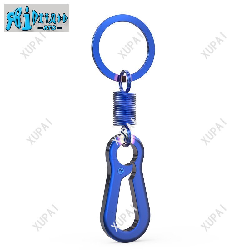 Vỏ Bọc Chìa Khóa CNC Bằng Titan Hình Lục Giác Màu Xanh Dương Cho Xe Mô Tô Cafe Racer KTM 125 Rowing 400