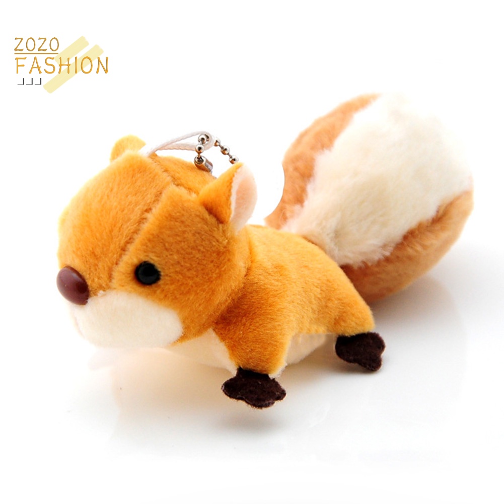 Móc Khóa Hình Sóc Nhồi Bông Đáng Yêu Cho Điện Thoại