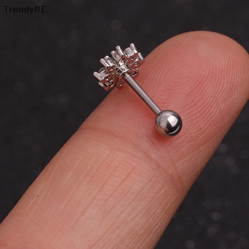 Khuyên Tai Helix Đính Đá Pha Lê Hình Mặt Trăng Mặt Trời Thời Thượng