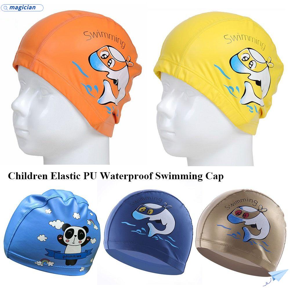 Mũ Bơi Da Pu Co Giãn Free size Cho Bé