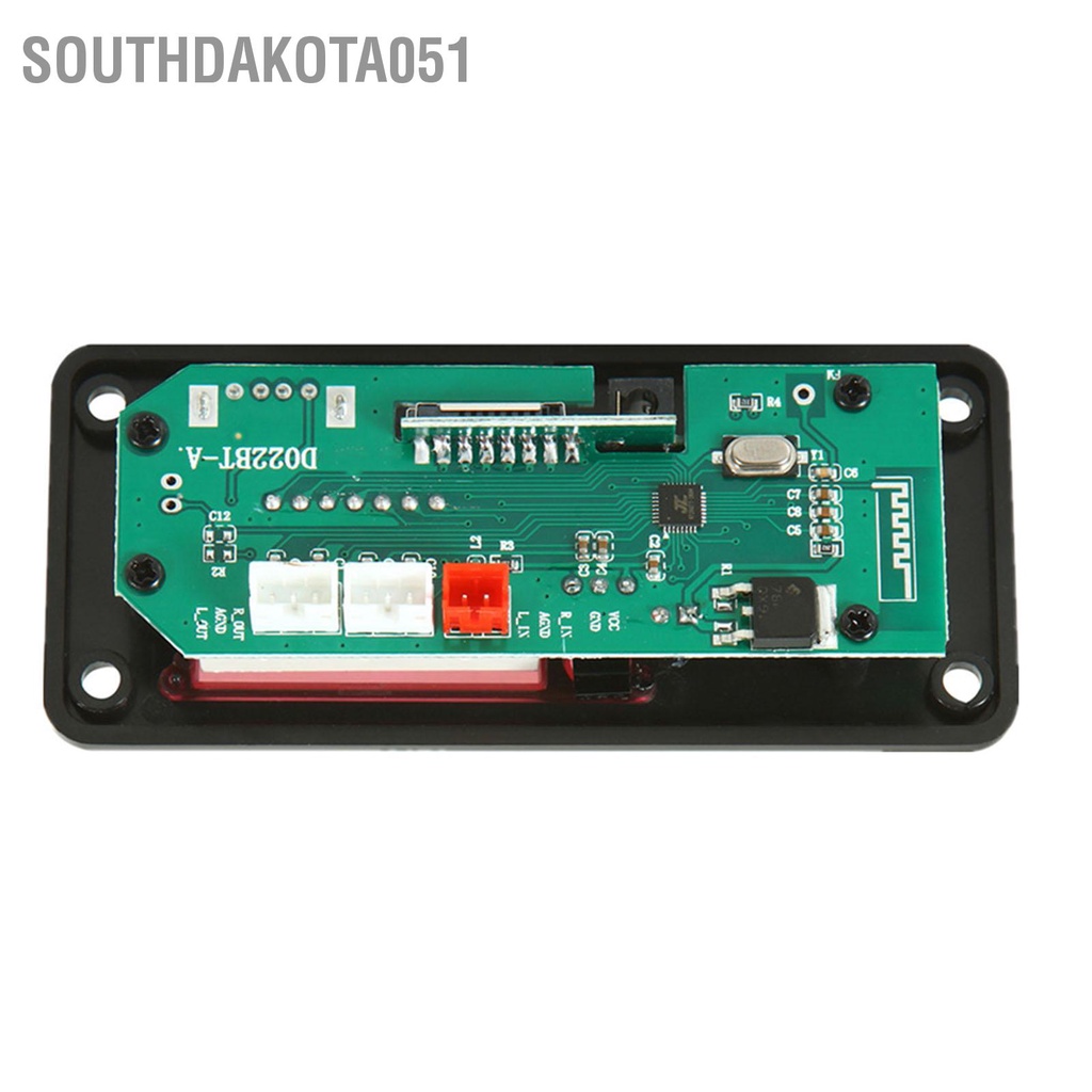 Southdakota051 Mô-đun giải mã MP3 DC 6V‑12V Bluetooth 5.0 Màn hình kỹ thuật số thu âm thanh không dây kép với điều khiển từ xa