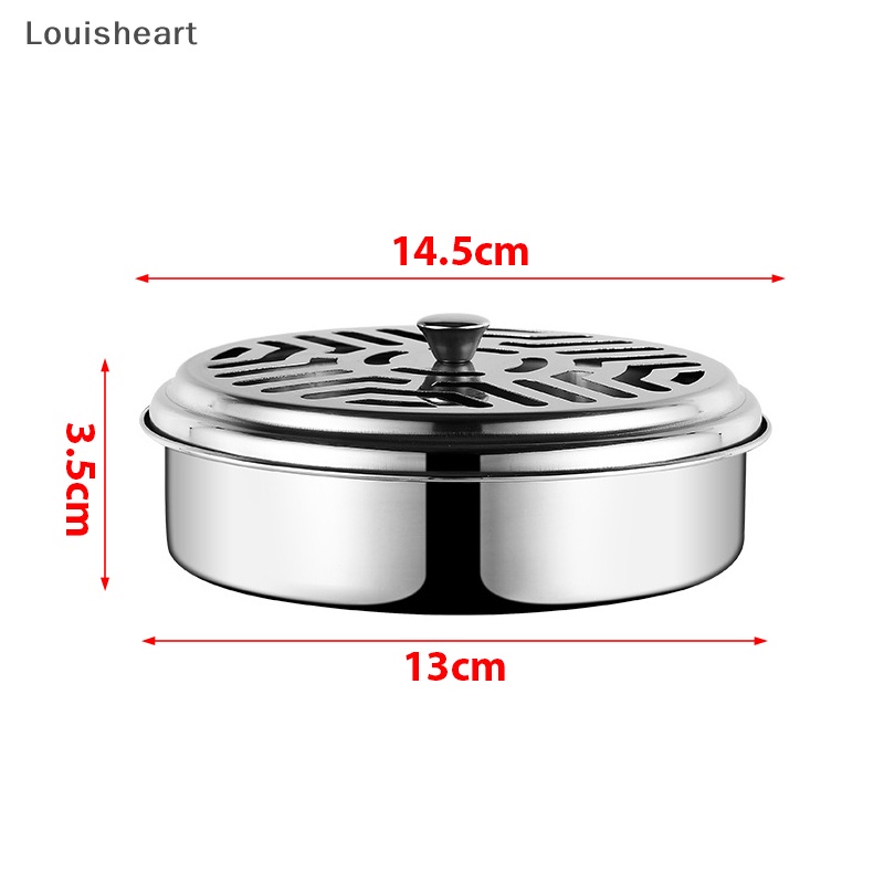 Khay Đựng Nhang Muỗi Hình Tròn Bằng Thép Không Gỉ Louisheart TFG