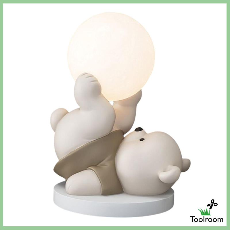 Đèn Ngủ Để Bàn Hình Gấu Đáng Yêu Có Cổng Sạc USB Trang Trí Nhà Cửa