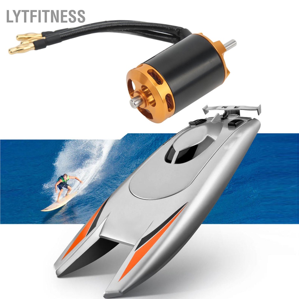 LYTFitness Thuyền RC Động Cơ Không Chổi Than Làm Mát Bằng Nước 22800KV 12N8P Cấu Trúc Hợp Kim Nhôm Đồng Cho